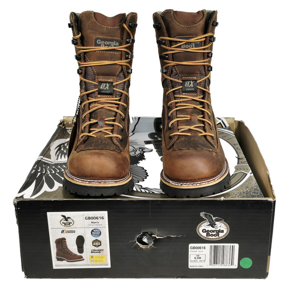 Georgia Boot Other - Georgia Boot LTX Men's Size 8.5M Brown Logger Waterproof 9" Work Boots GB00616